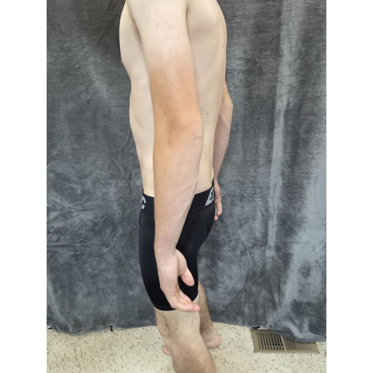 youth boys large black epic stretch 16% spandex compression shorts athletic