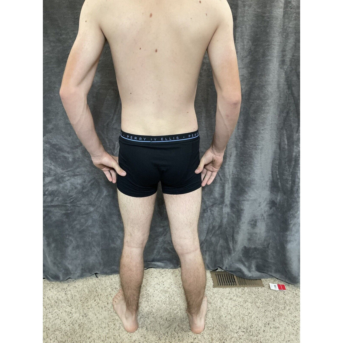 men's black perry ellis portfolio boxer brief  Large
