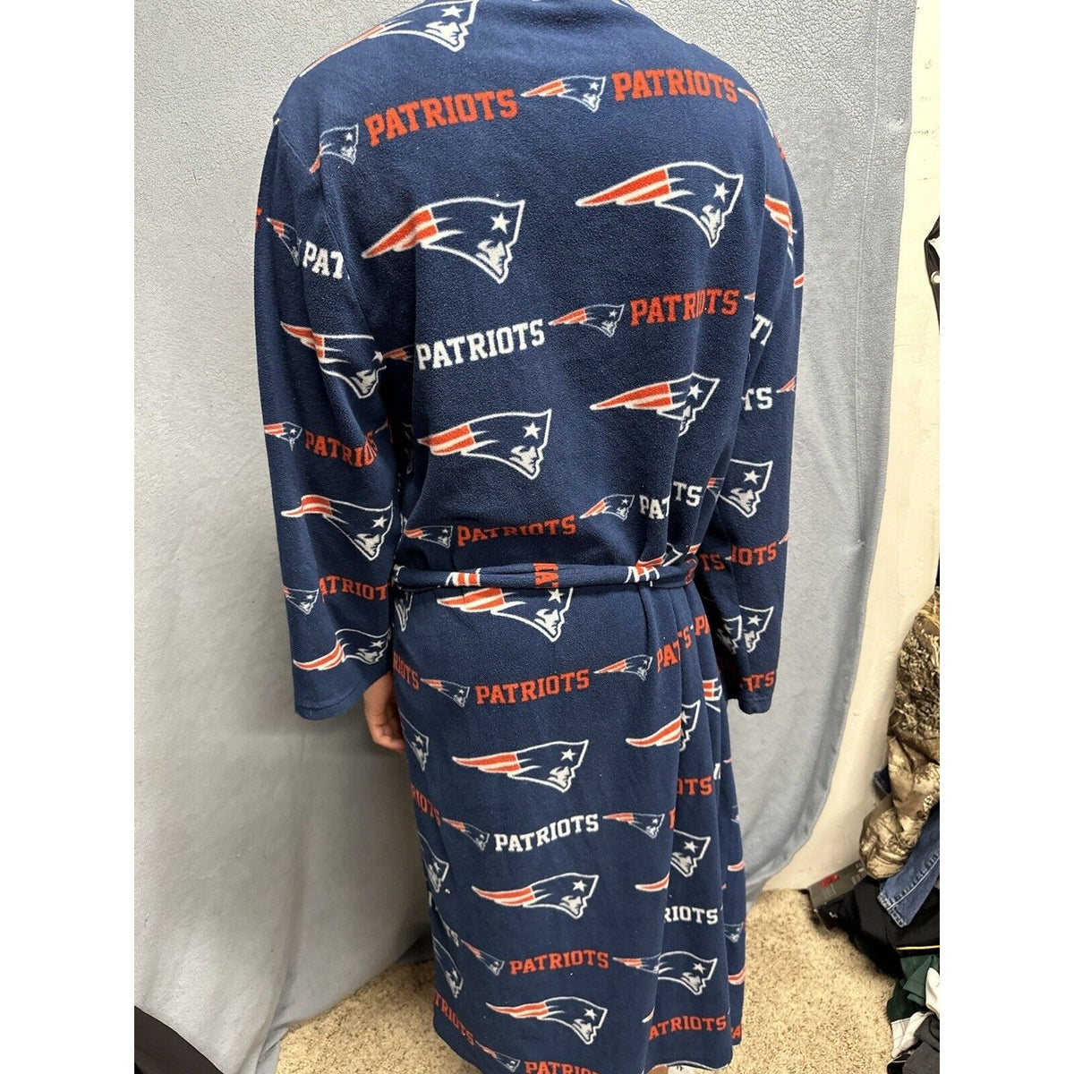 Men’s New England Patriots Team NFL Apparel Sleepwear One Size Fits Most Robe
