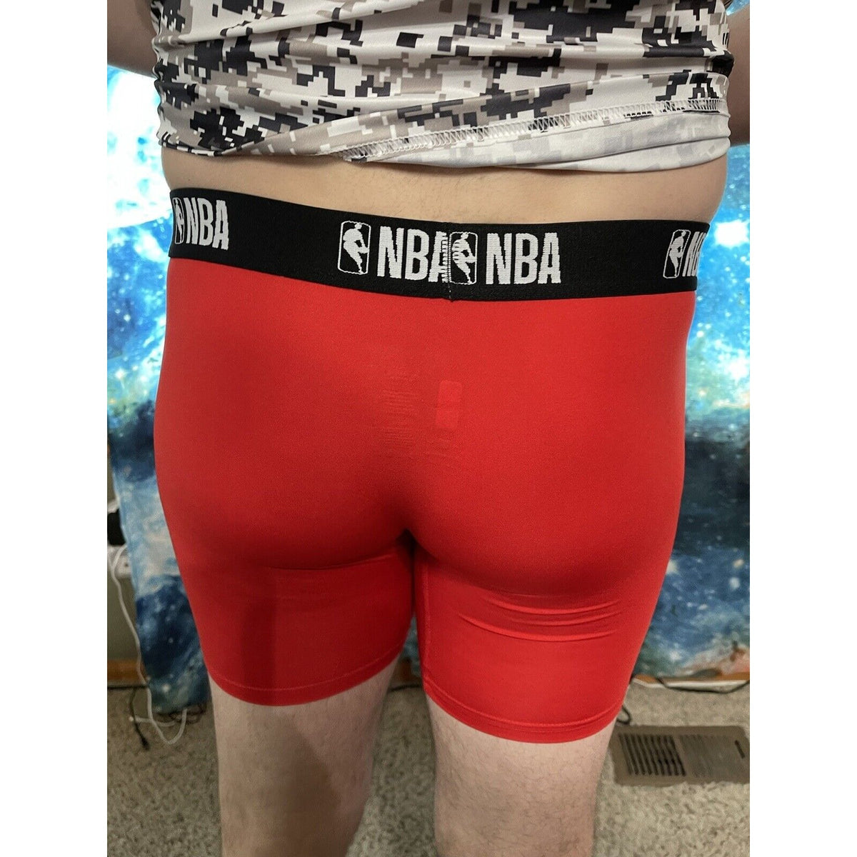 Men's NBA Small Red Compression Shorts