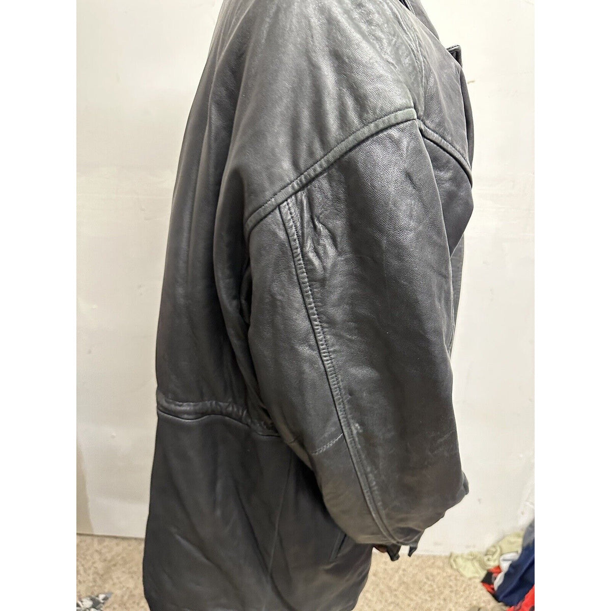 Men’s Large Black Bachrach Genuine Leather Jacket