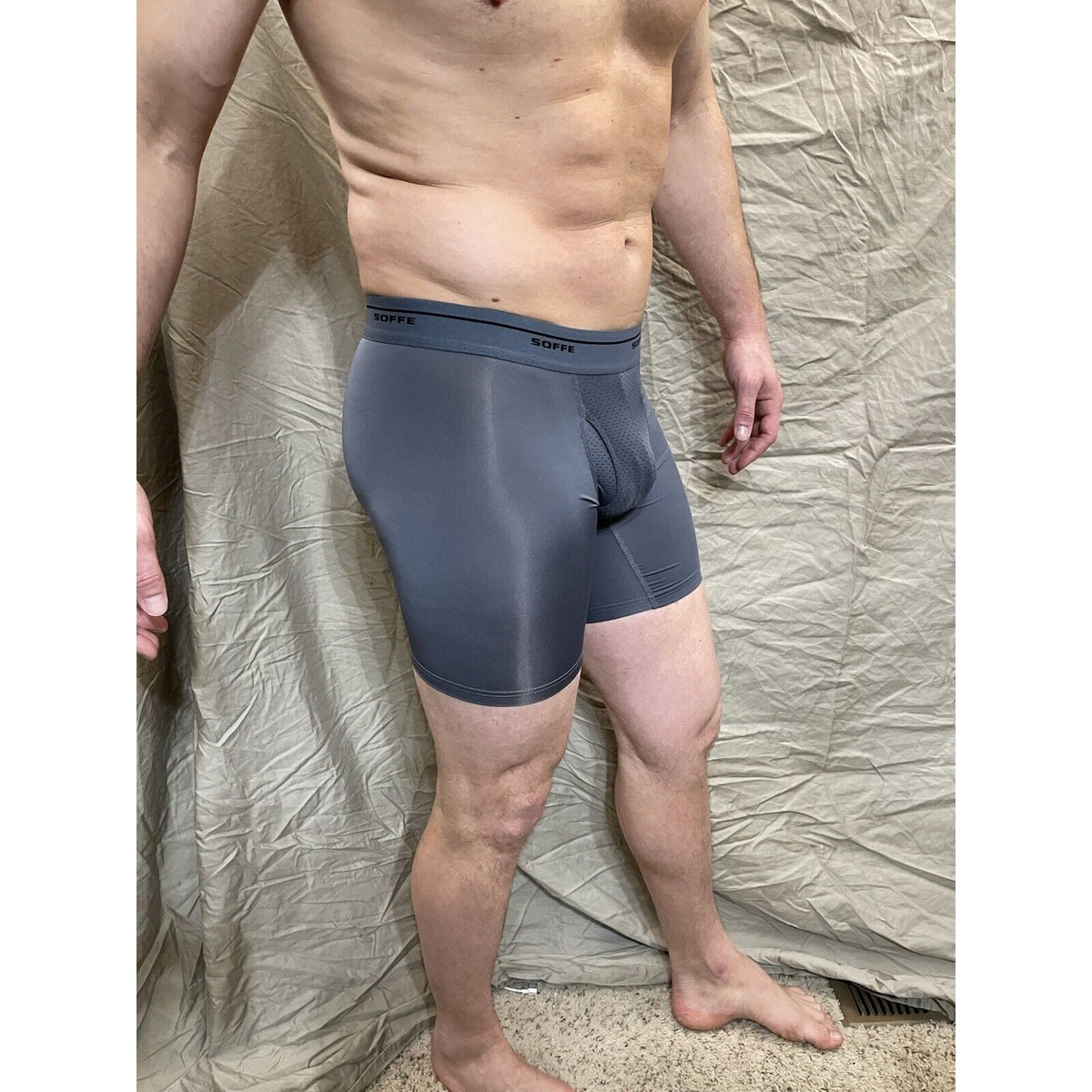 Men's Soffe base layer gunmetal compression shorts XL  New And Never Worn