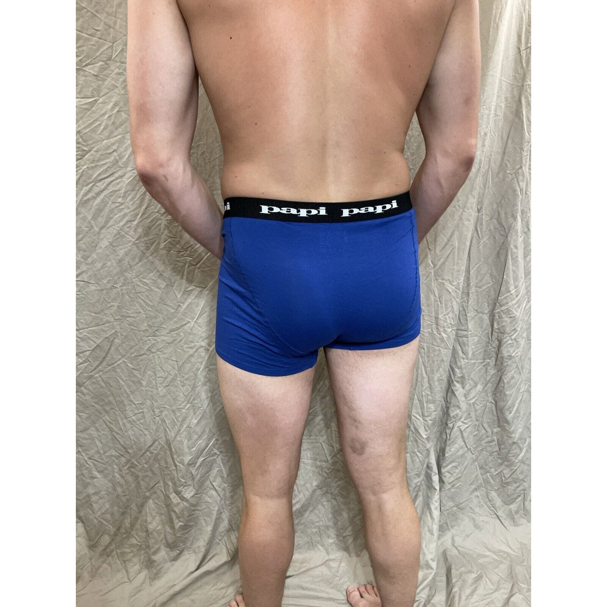 men's papi Blue trunk style boxer brief Extra large