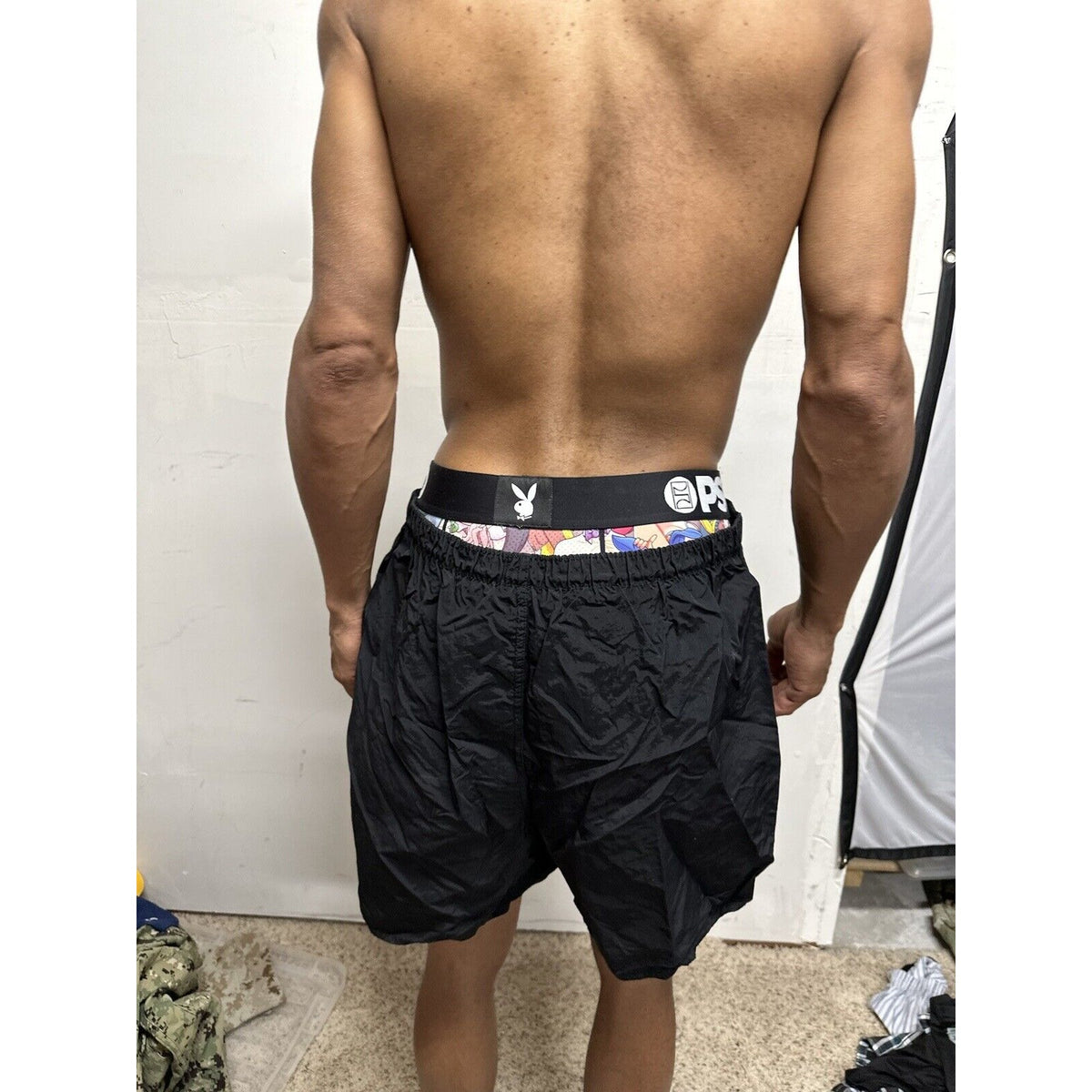 Men’s Army Pt Shorts Black Older Style Fits Like Large