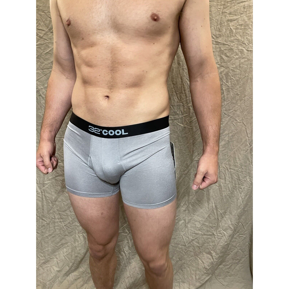 men's icy grey 32 degrees cool compression boxer brief Extra Large