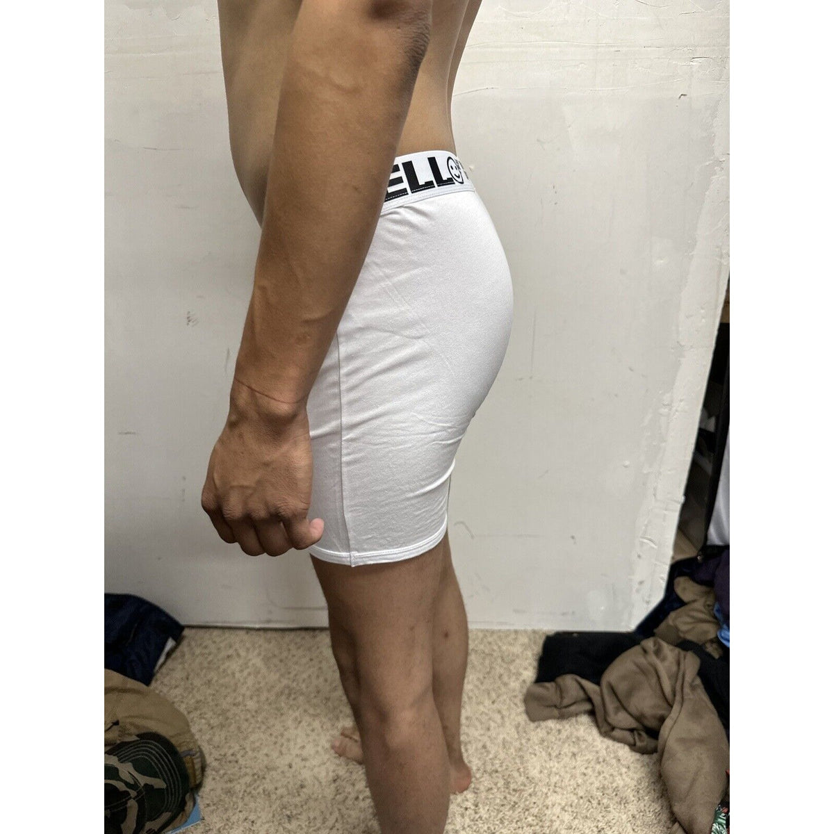 Men’s White Medium Hello Thinking Love For Life Boxer Briefs