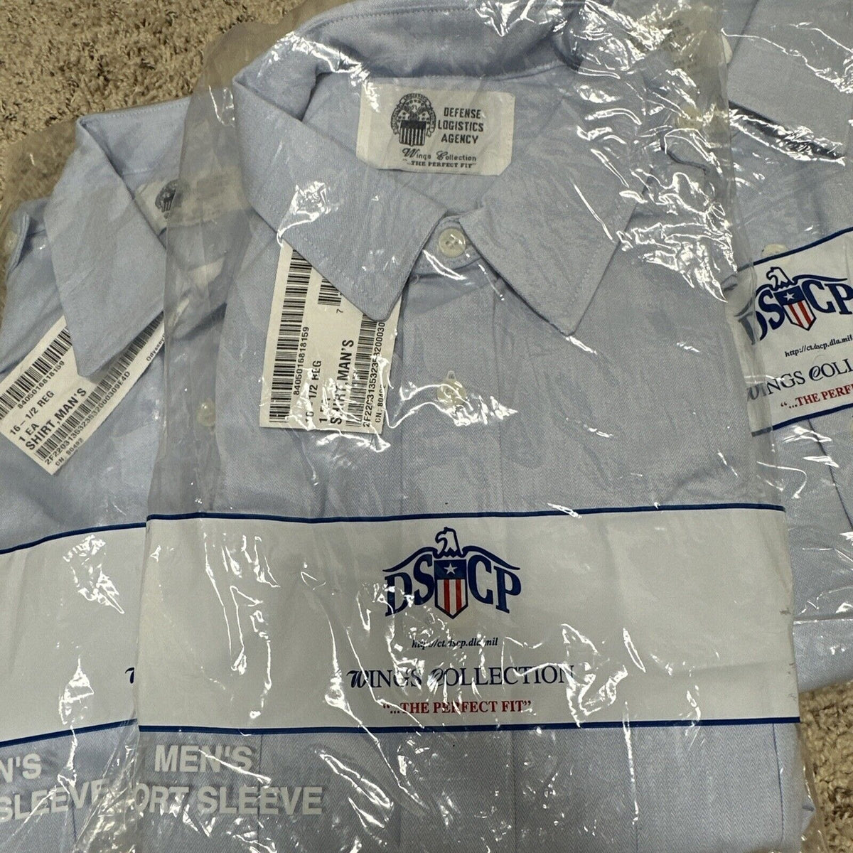 Men’s Air Force ussf Coast Guard Blue Dress Shirt Short Sleeve Uniform 16.5R