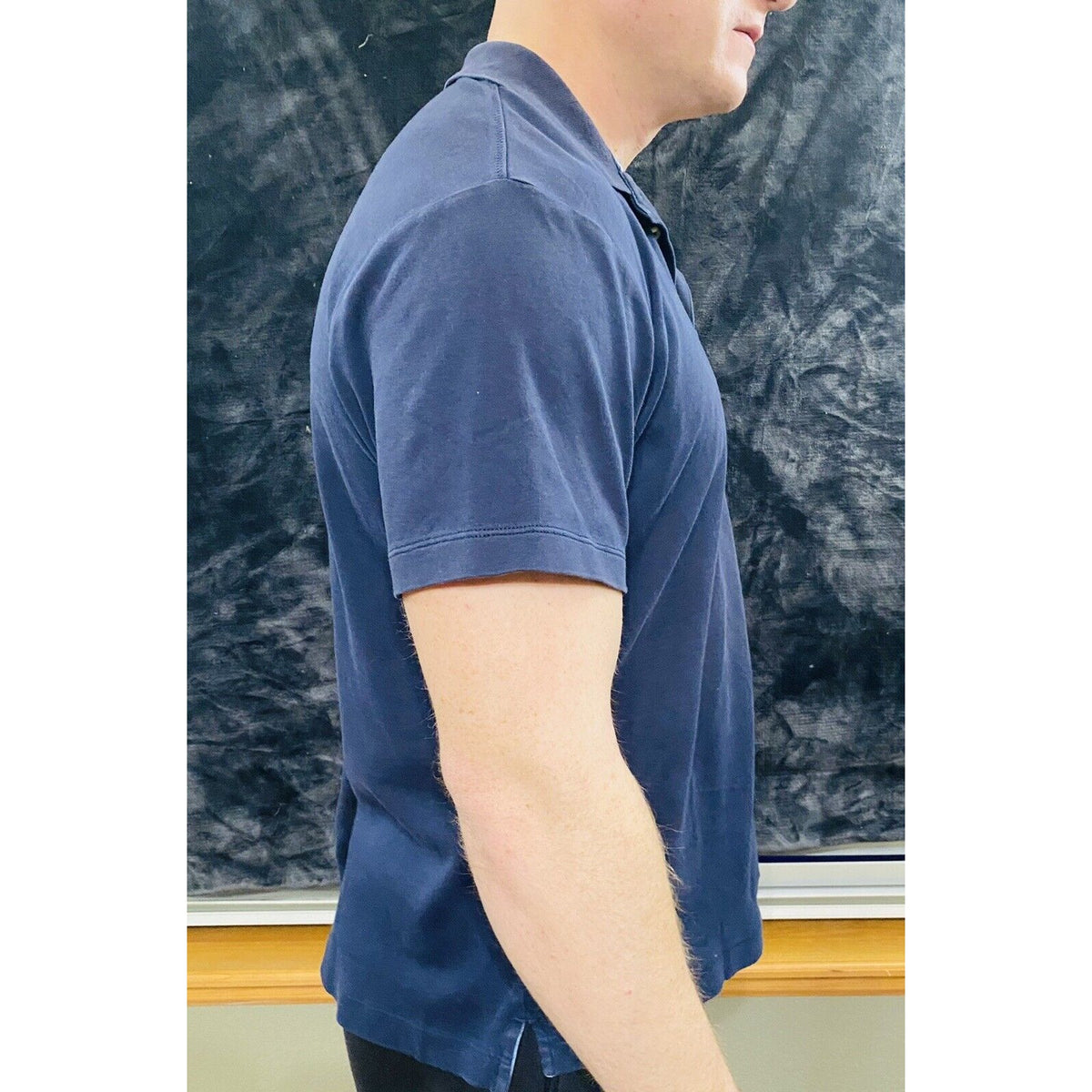 NAUTICA Navy Blue 100% Cotton Polo Short Sleeves Shirt Men’s Large
