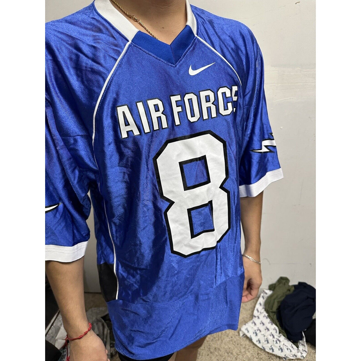 Men’s Air Force Falcons Team Nike Football Jersey Number 8 Medium
