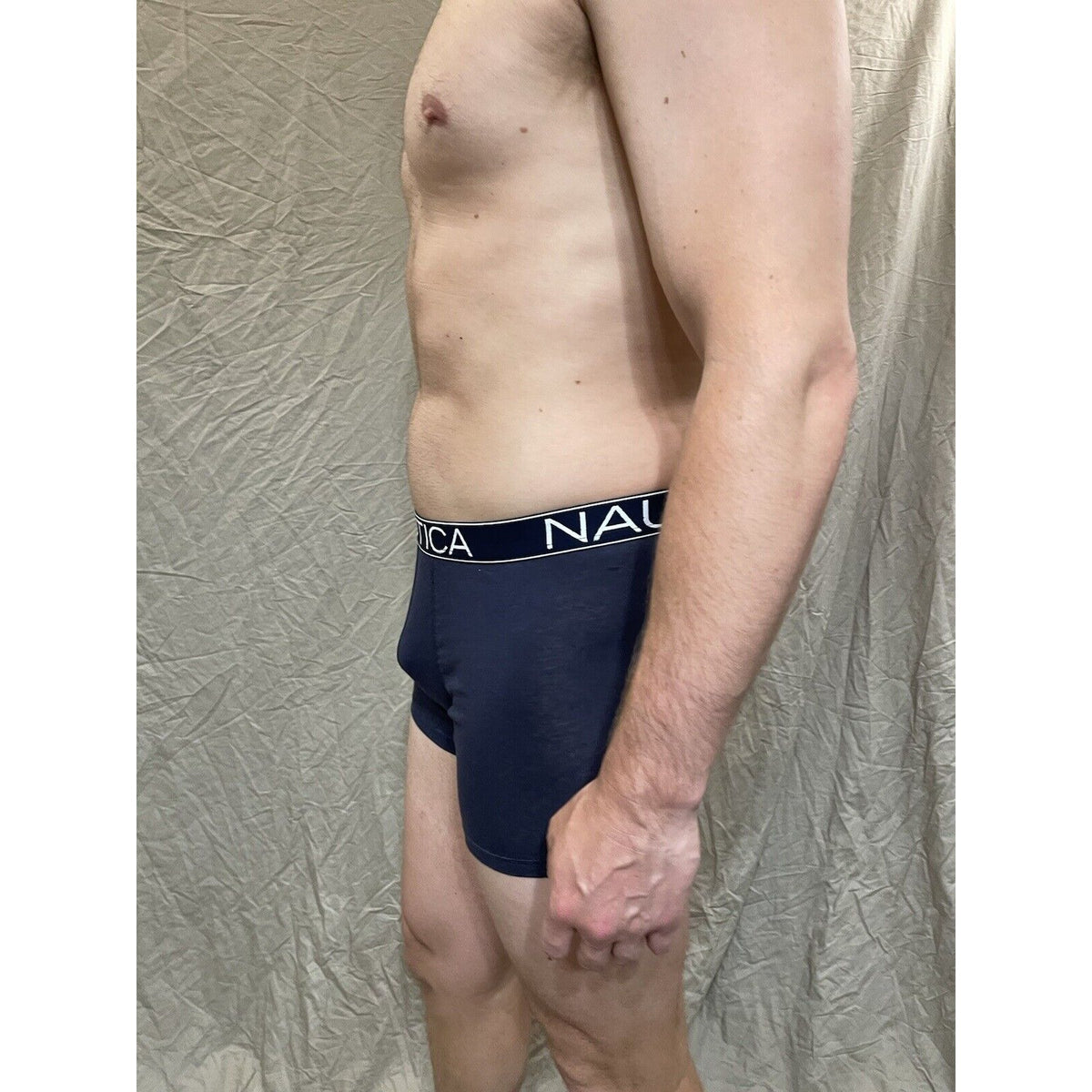 men's nautica 5% spandex boxer brief  Blue Extra Large