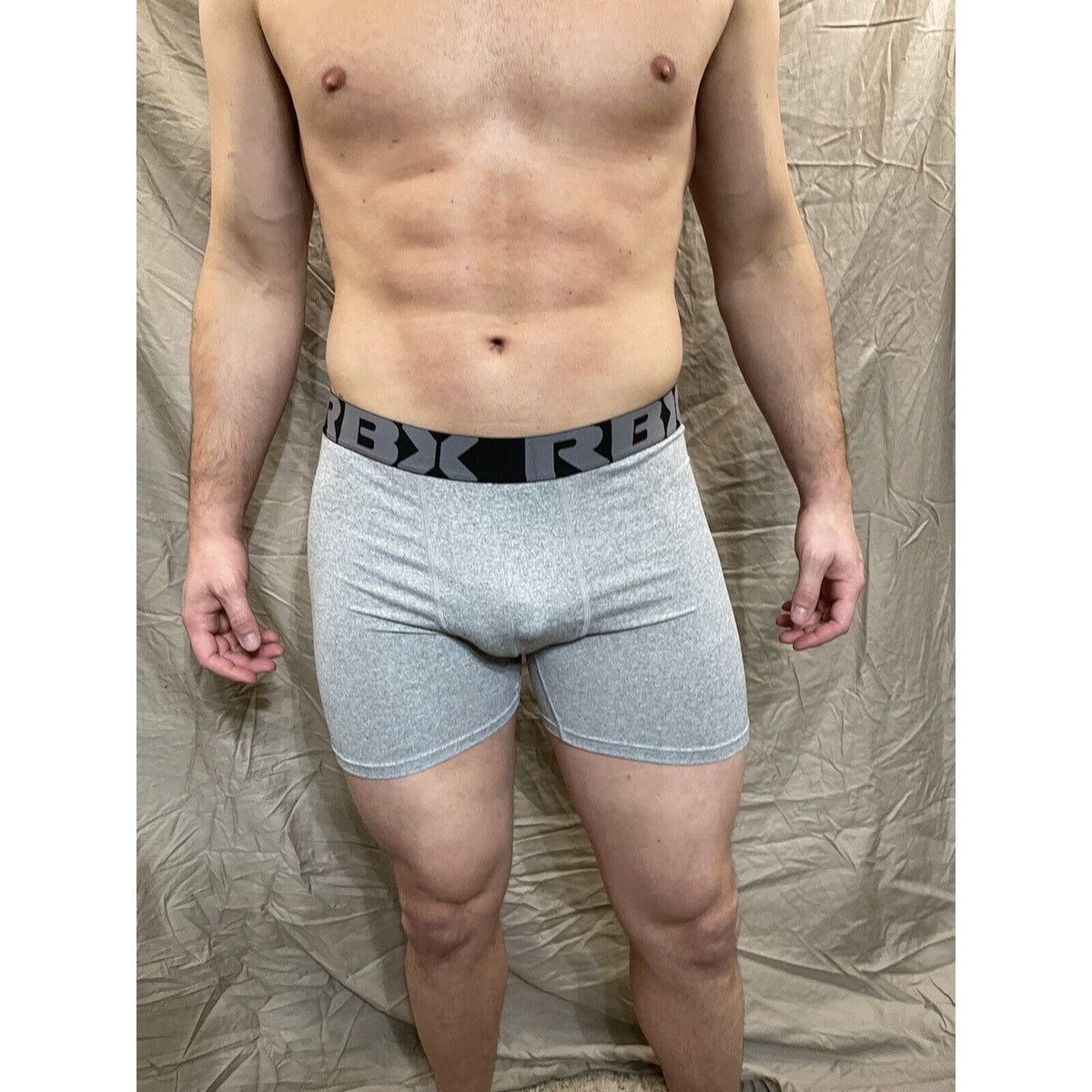 Men's RBX  active gray compression shorts new and never worn Large