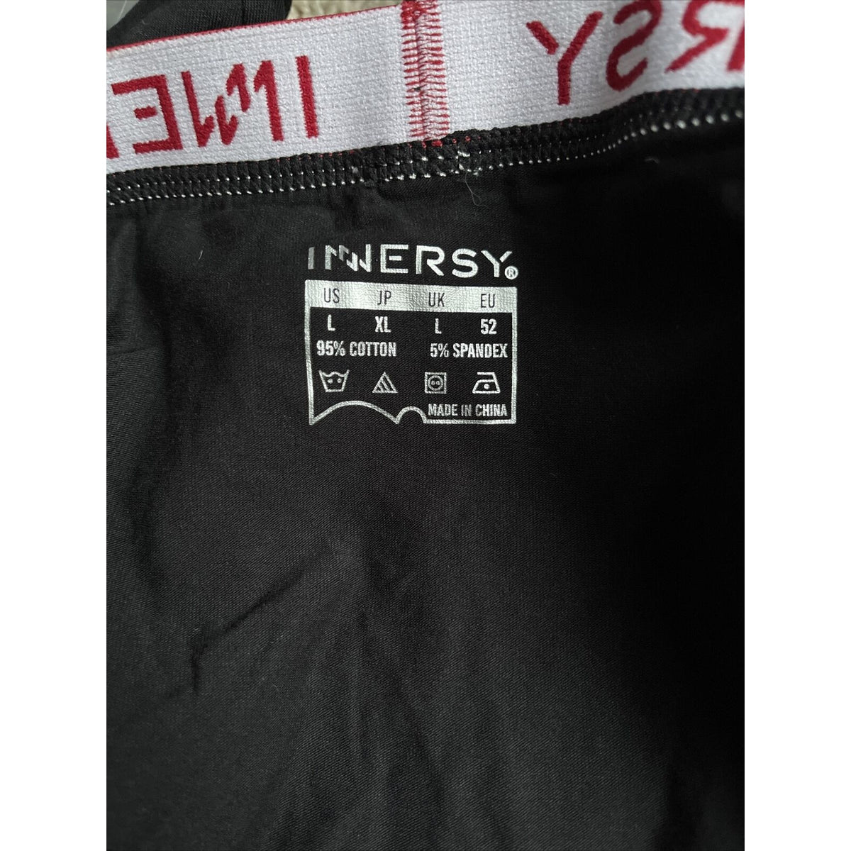 Inersy Weekly Men's black boxer briefs Red  band New And Unworn Large