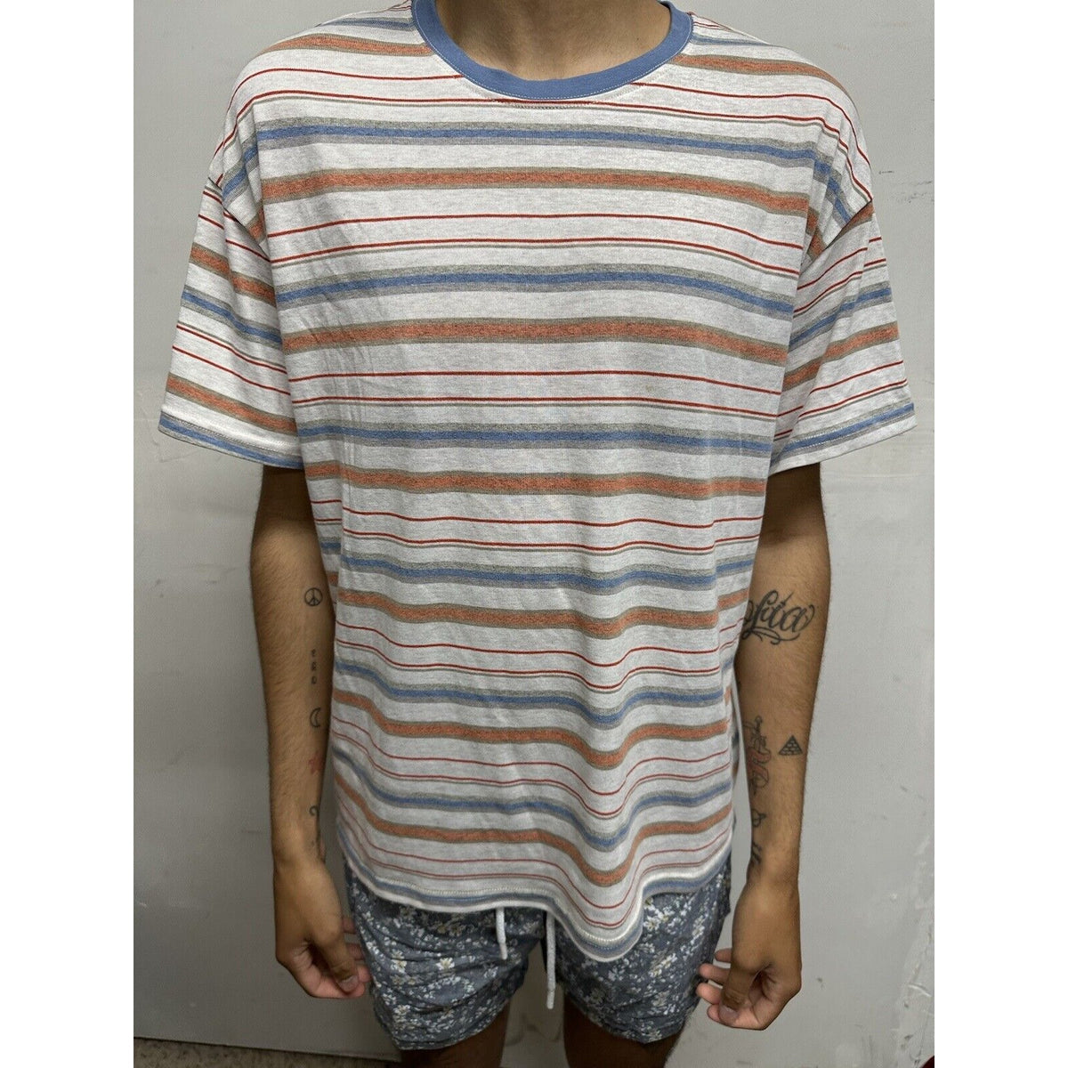 Men’s Dazy Striped Large Tshirt Multicolor