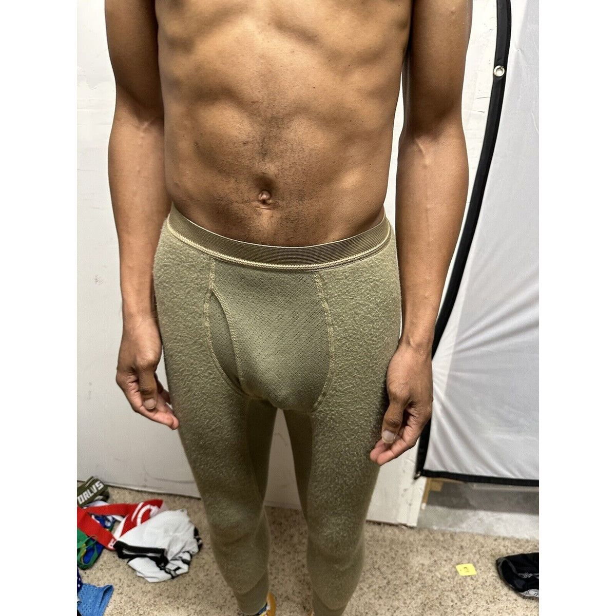Men’s Army Tan Drawers Midweight Insulated X-small Regular Nomex thermal bottoms