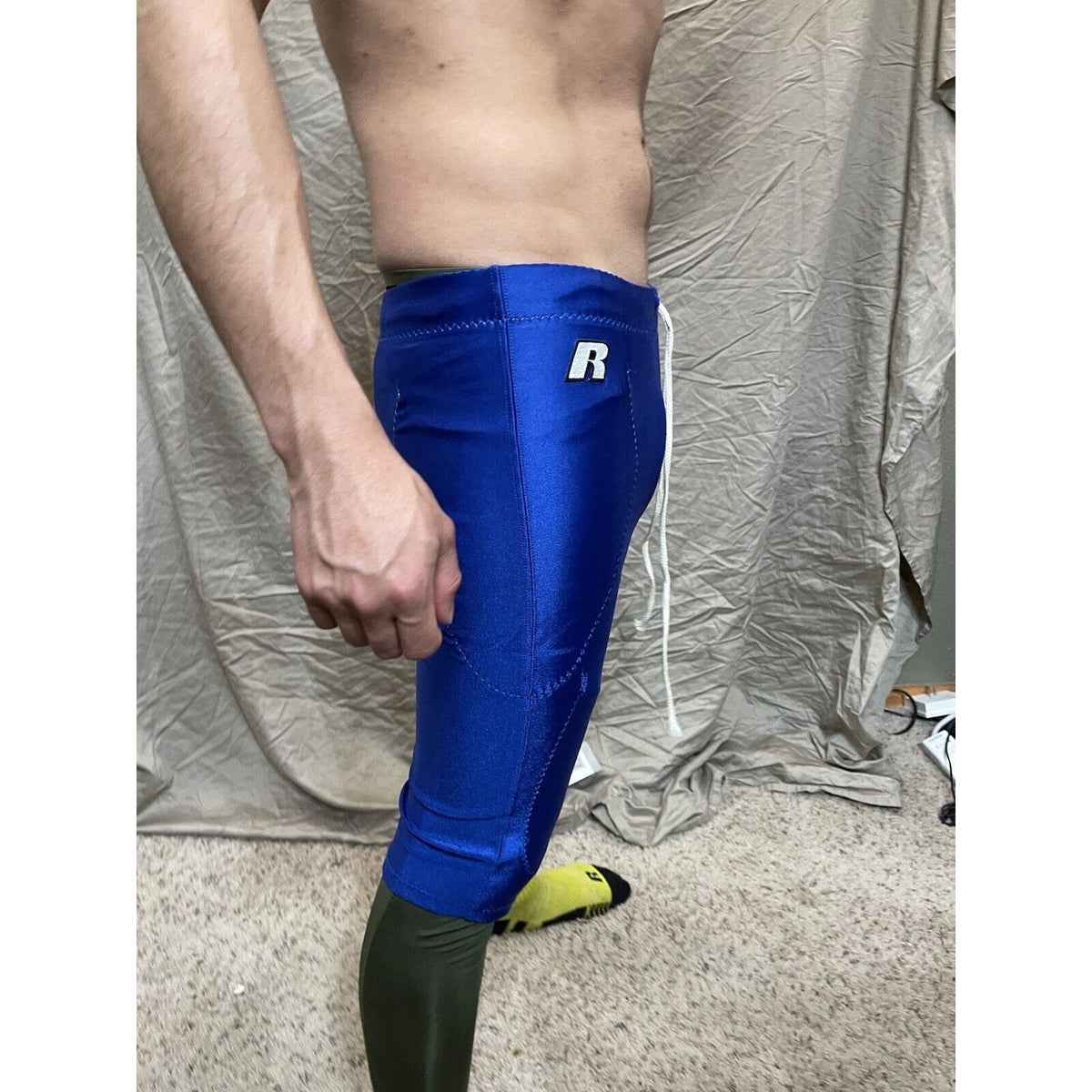 Men's Royal Blue Russell Athletic Football Pants Large