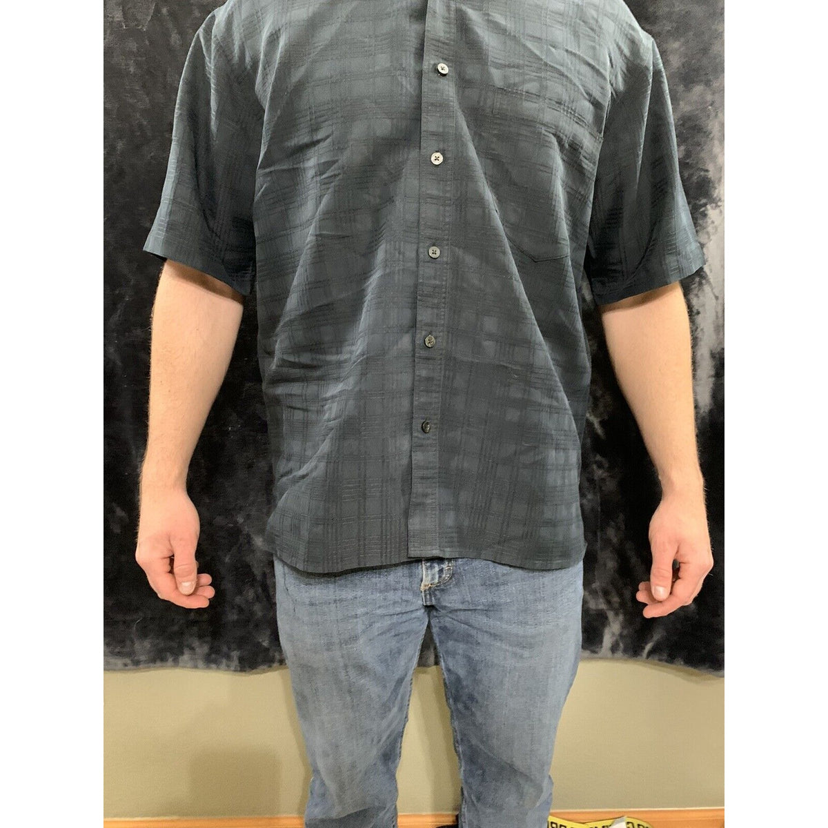 John Henry Ultra Feel Medium Black 65% Modal 35% Poly Blend Casual Men's Shirt