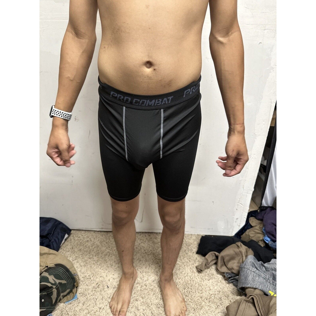 Men’s Pro Combat Medium Black Compression Shorts