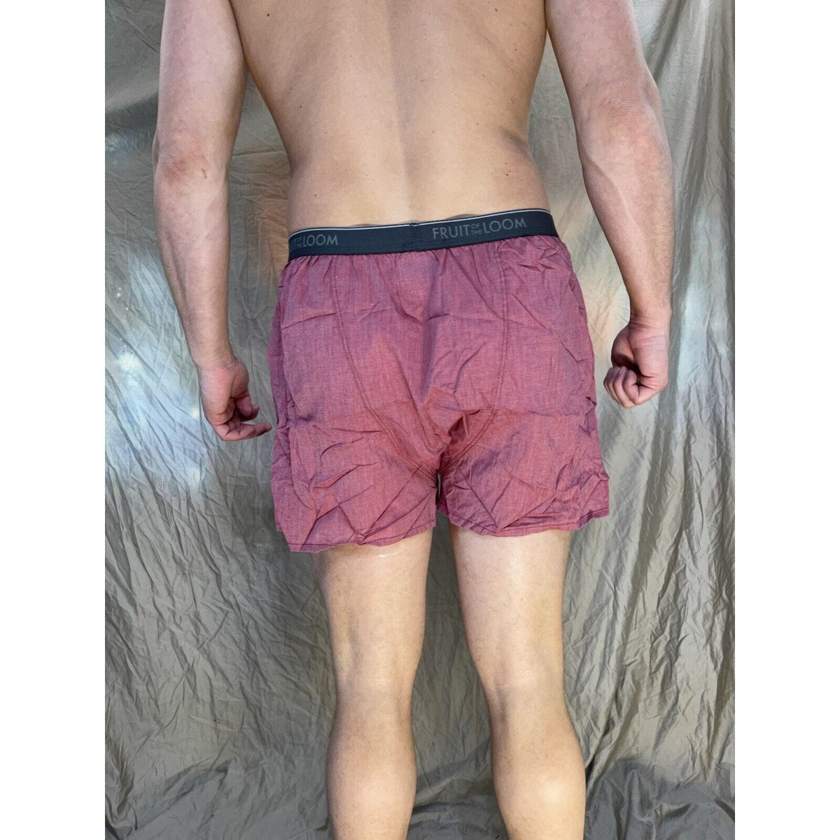 men's fruit of the loom Pink boxer shorts large