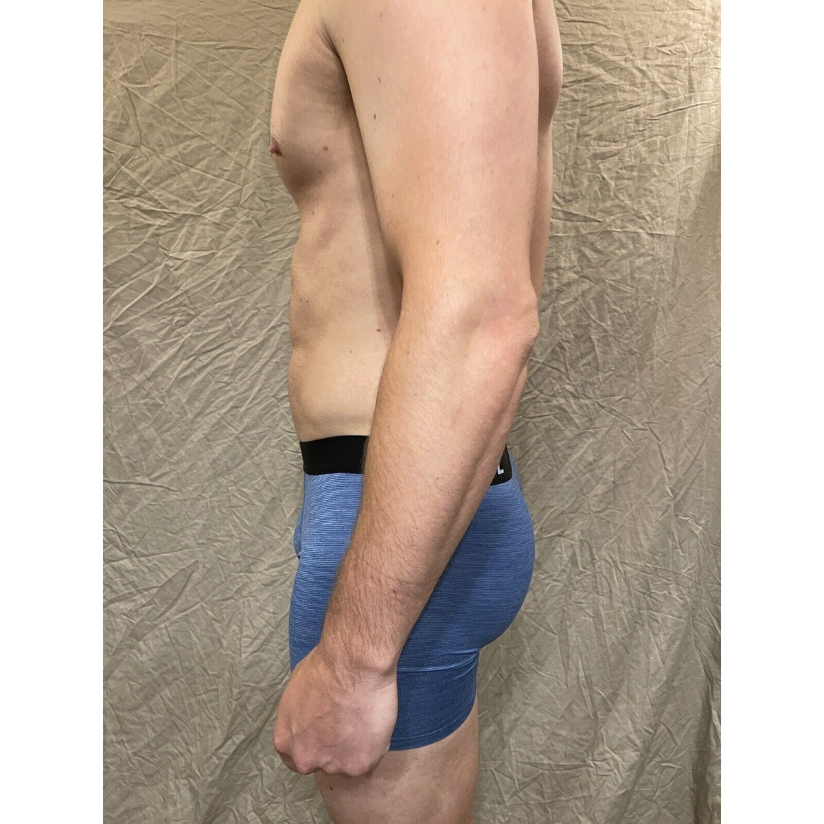 men's Denim Blue Matrix 32 degrees cool compression boxer brief Small