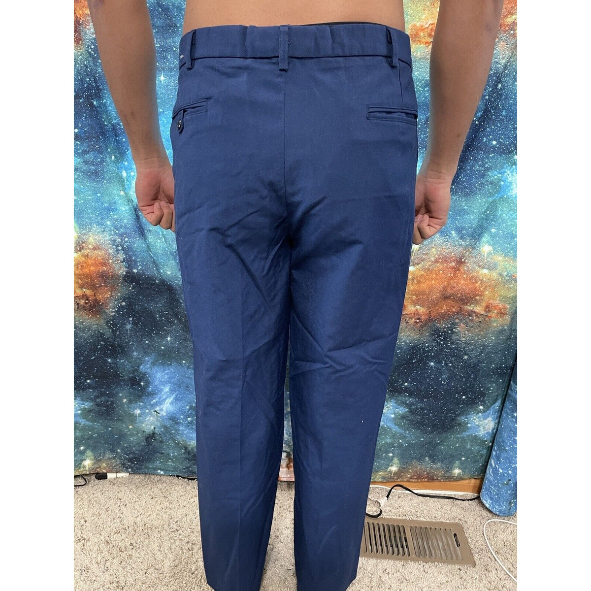 Men’s Air Force USAFA cadet 36L  trousers pants poly wool ~31” Inseam Civil Air