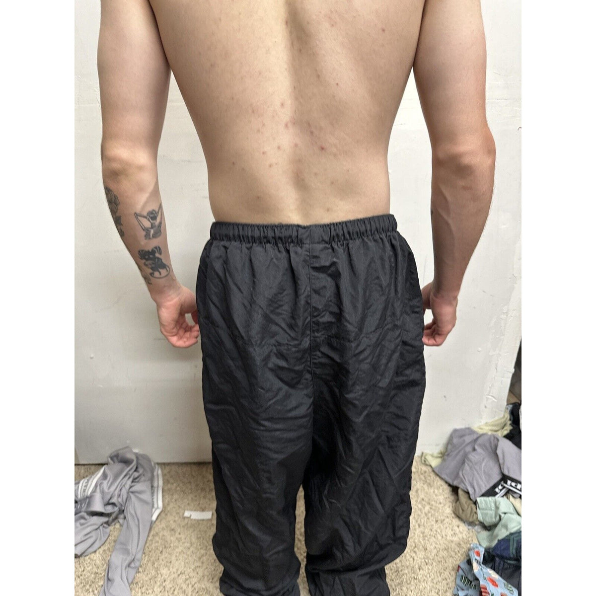 Men’s Army Pants - No Logo - XL Long Black Pt Uniform Bottoms  PFU