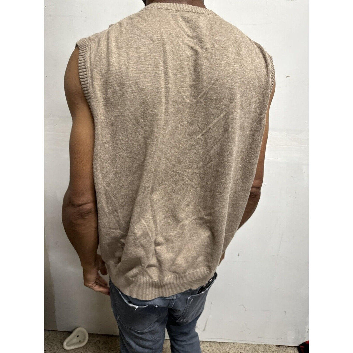 Men’s Dockers Sleeveless XL Tan Sweater