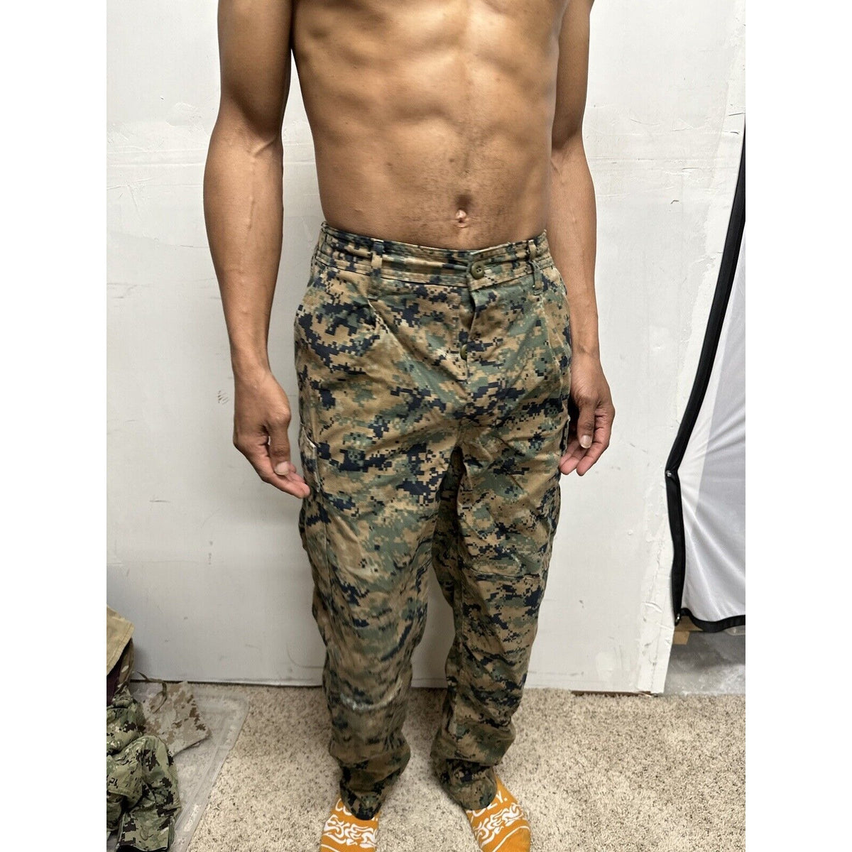 Men’s USMC Woodland Marine Pants Trousers Small Long