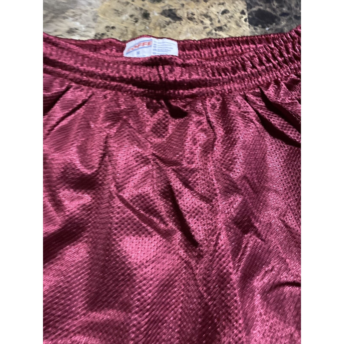 Soffe Men’s Medium Maroon Basketball Training Polyester Mesh Shorts