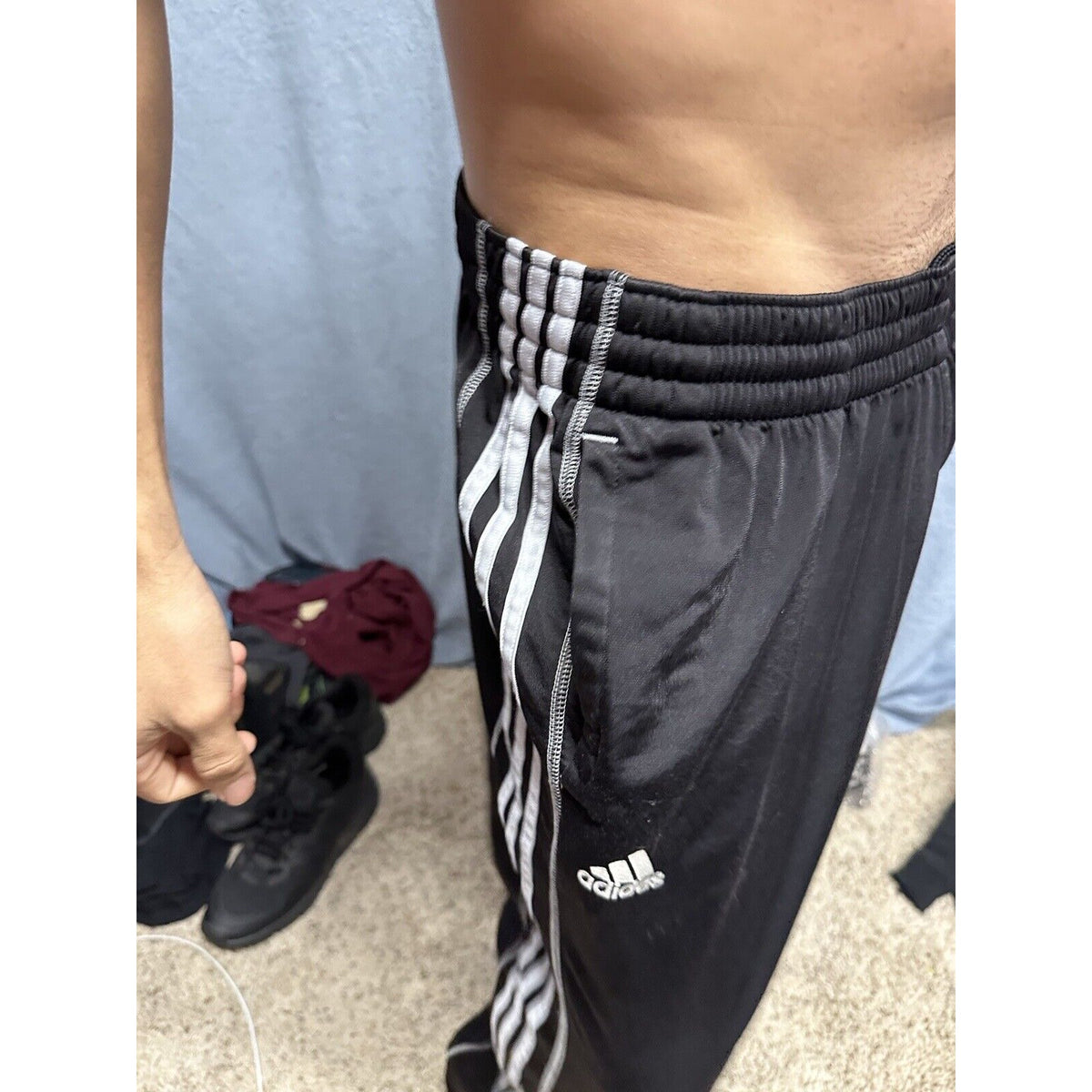 Men’s Black Adidas UVU Wrestling Sweat Pants Size XL Black