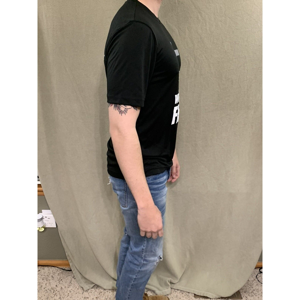 Men’s Sport Tek Small Black Shirt Wreslting Faith FCA