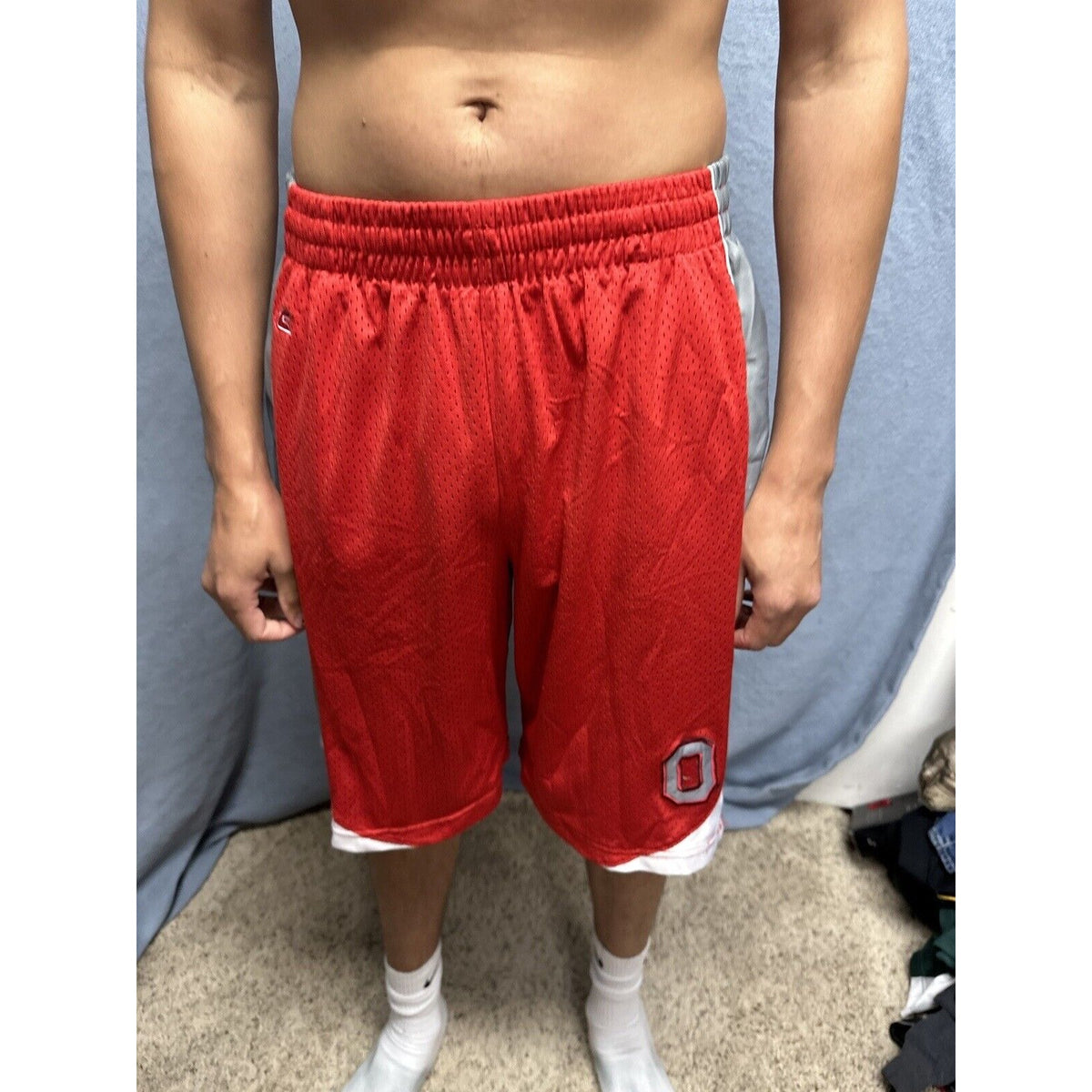 Men’s Red Ohio State Large Colosseum Athletic Shorts With Pockets