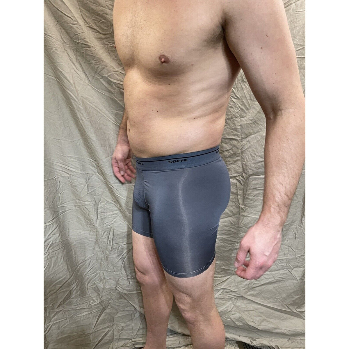 Men's Soffe base layer gunmetal compression shorts XL  New And Never Worn