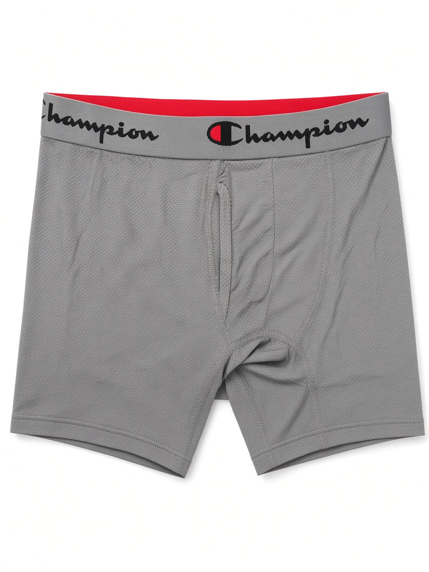 Champion gray mesh boxer briefs - flat lay