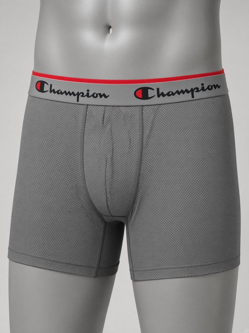 Champion gray mesh boxer briefs - waistband detail
