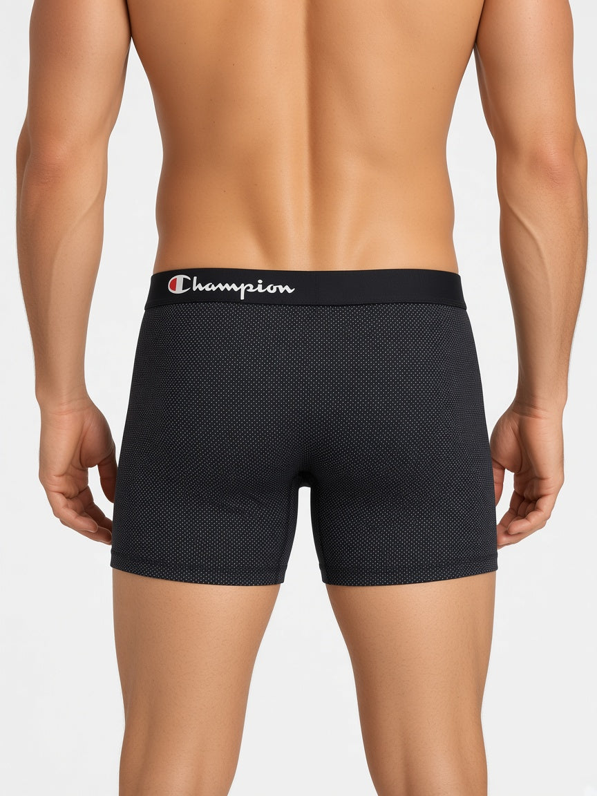 Champion black dot mesh boxer briefs - back view