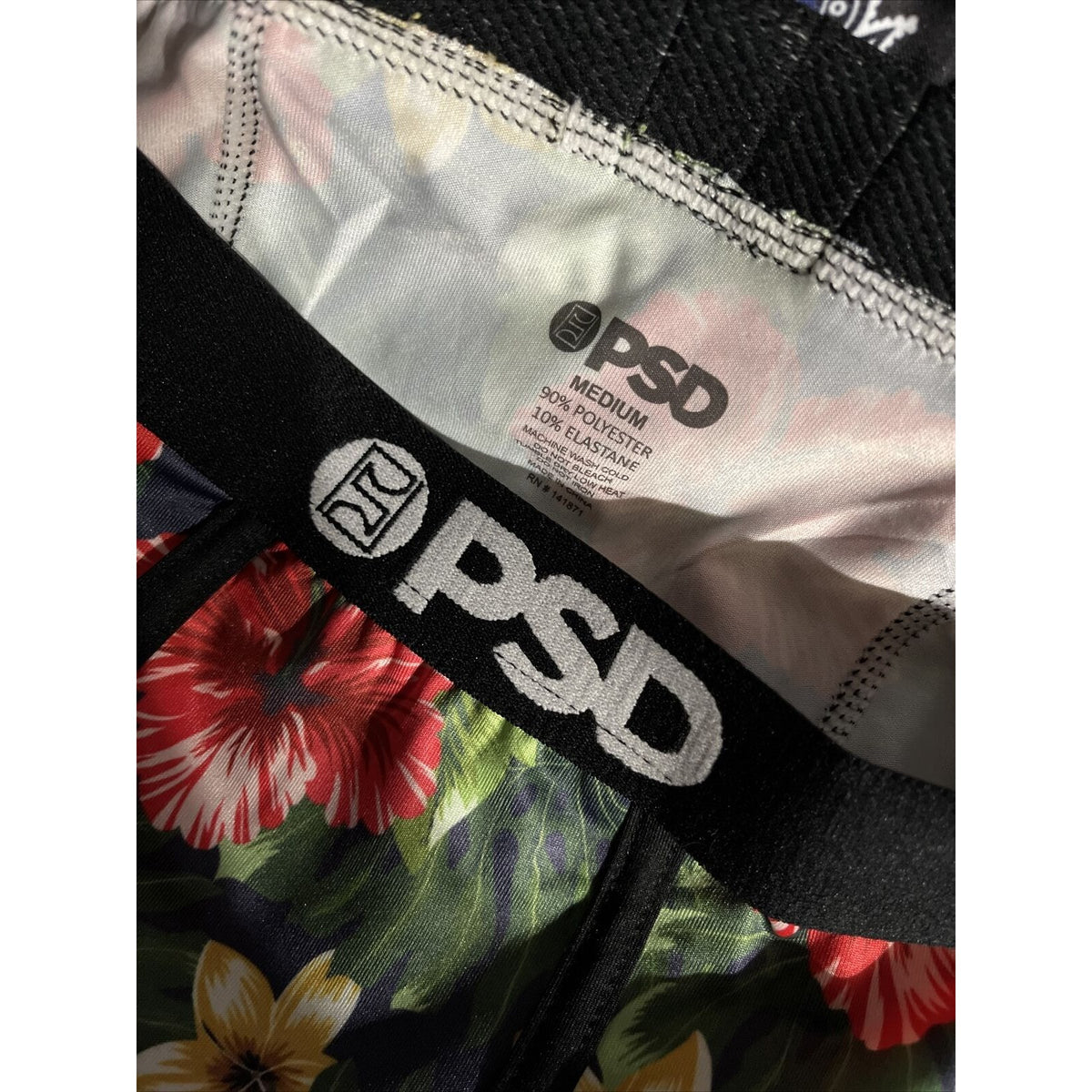 Youth Hibiscus Floral PSD Boxer Briefs New Medium