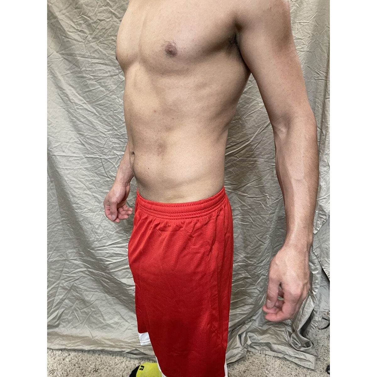 Boy's youth XL scarlet red under armour lacrosse style shorts