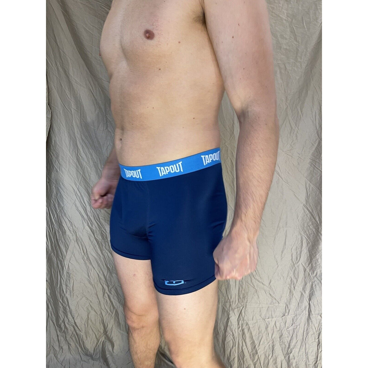 men's tapout dark blue compression shorts with spandex XL