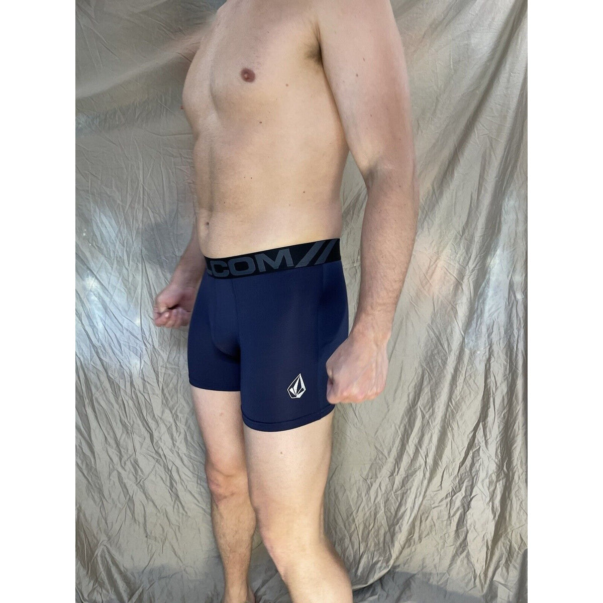men's Dark Blue  volcom XL athletic compression boxer briefs