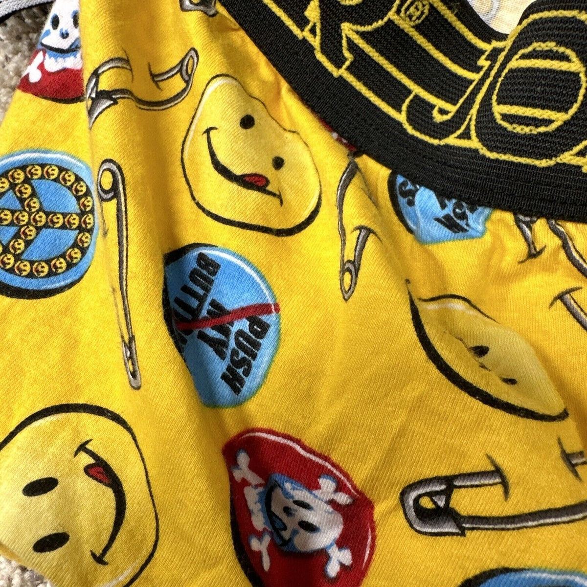 Men’s Medium Yellow Joe Boxer Shorts Smiley Face Emoticon