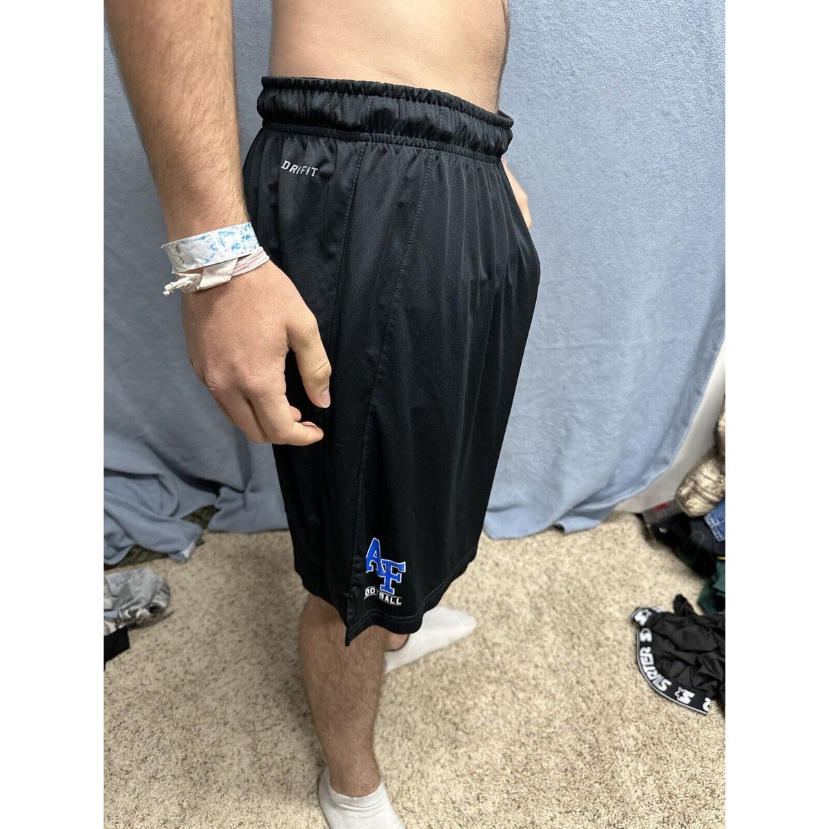Men’s Nike Black XL Usafa Air Force Academy Football Shorts No Pockets