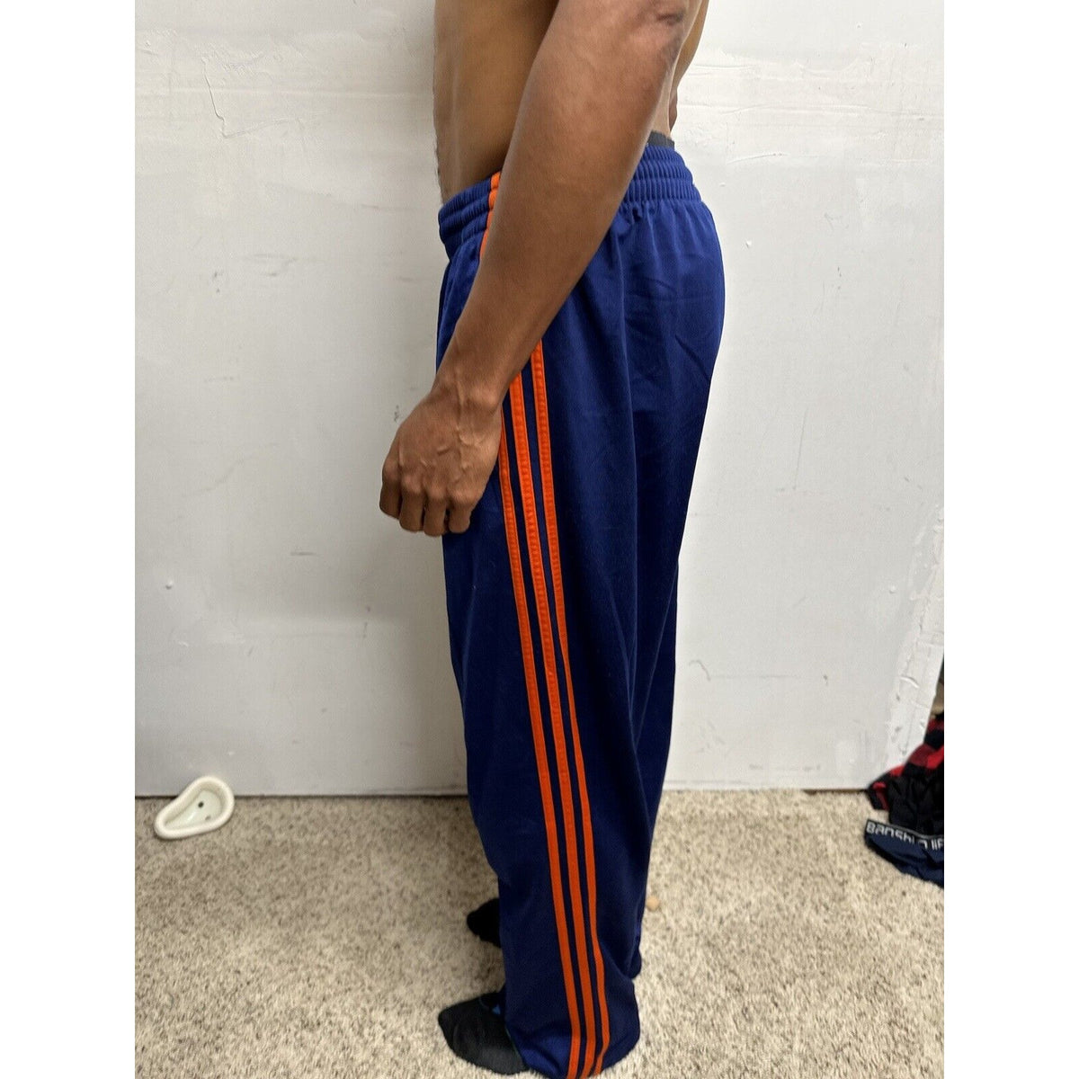 Men’s Blue Large Adidas With Pockets Athletic Pants