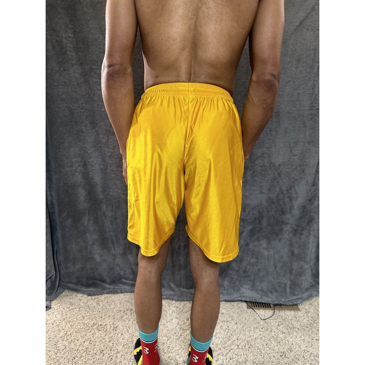 Men’s Gold Dazzle Medium Russell Athletic Shorts With Pockets