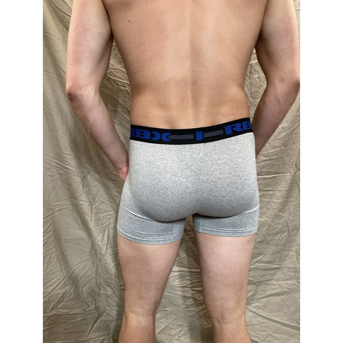 Men's RBX active gray compression shorts Large