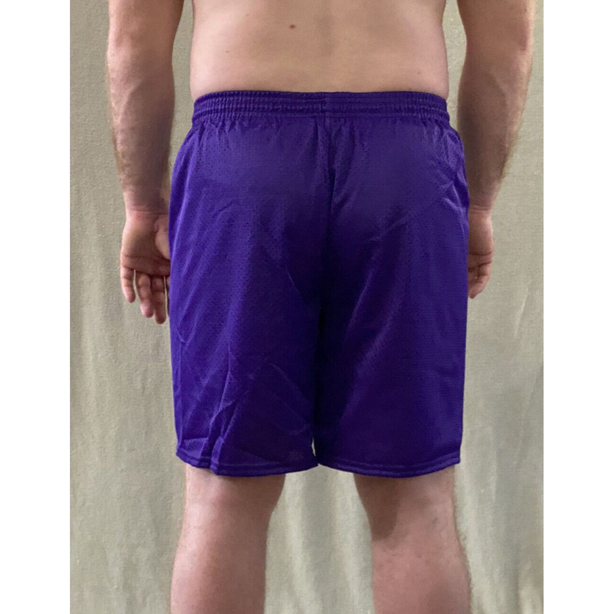 Soffe Men’s Large Purple Basketball Training Polyester Mesh Shorts