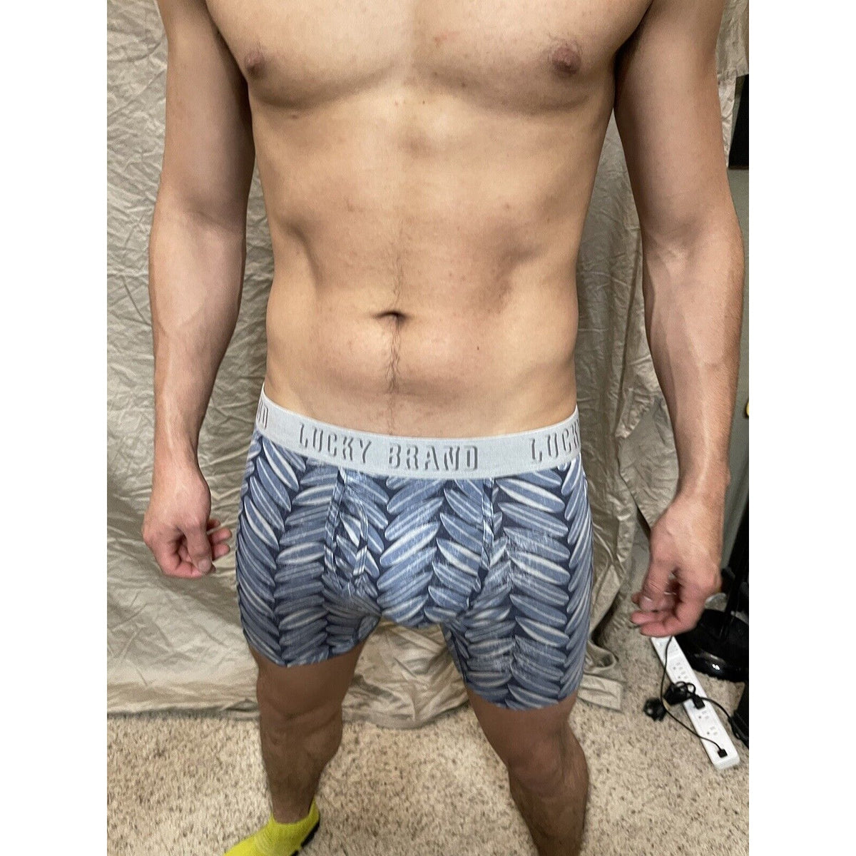 men's lucky brand medium boxer brief blue surfboards