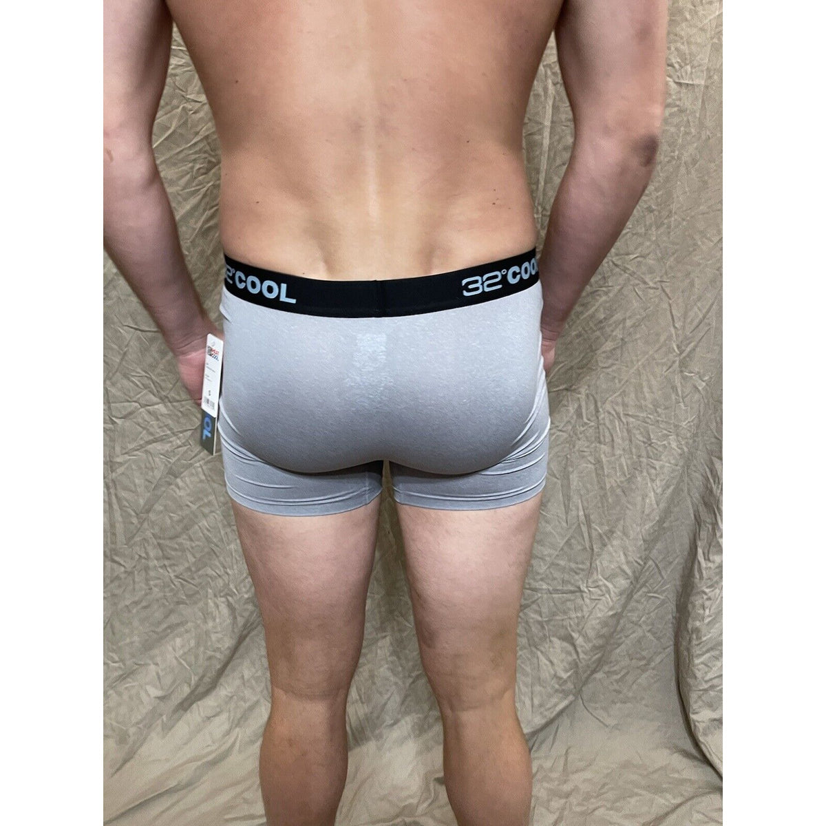 men's icy grey 32 degrees cool compression boxer brief Large