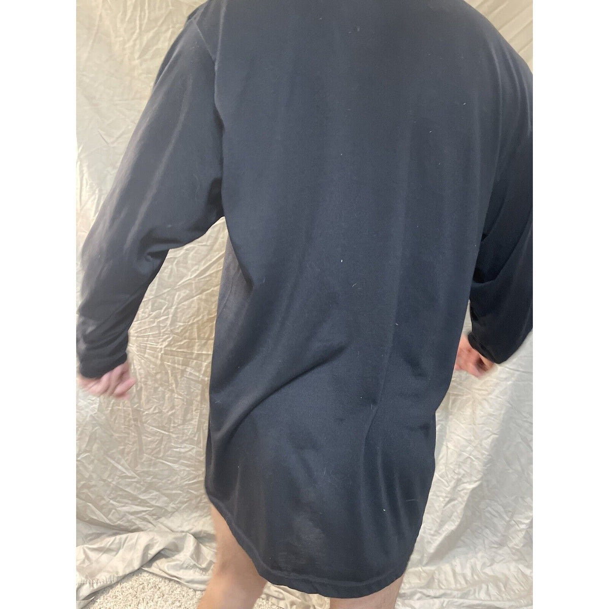men’s black army large long sleeve pt shirt