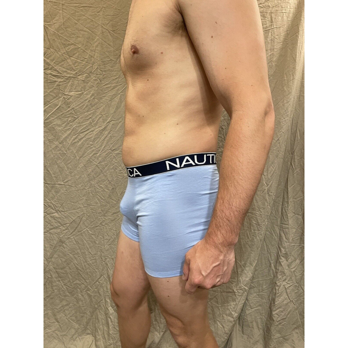 men's nautica 5% spandex boxer brief Light Blue Extra Large