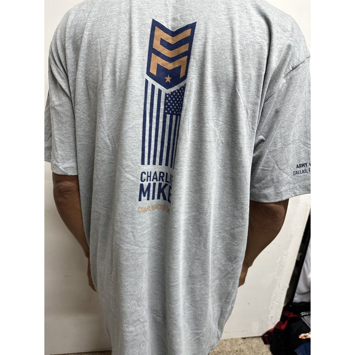 Men’s Gray Next Level XXL Charlie Mike Air Force Tshirt